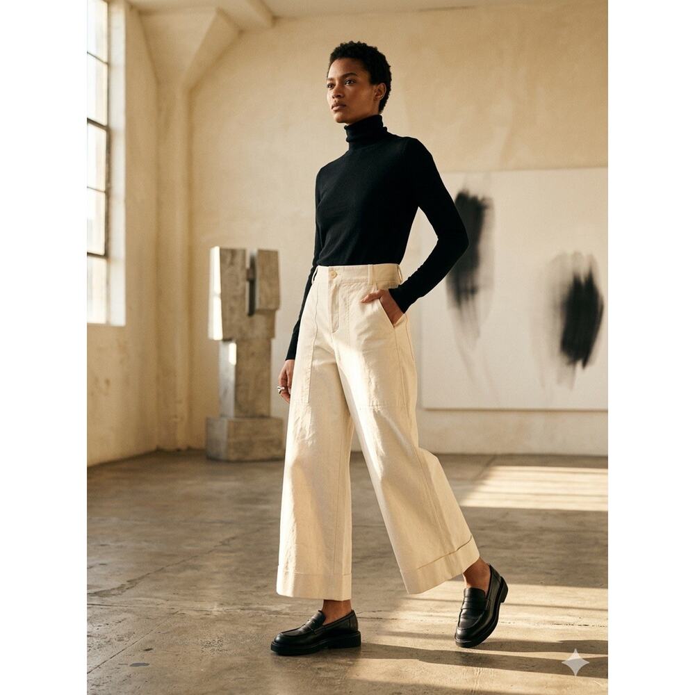 Toogood $550 The Carpenter Trouser | Cream 100% Cotton | Designer Minimalist 2/M